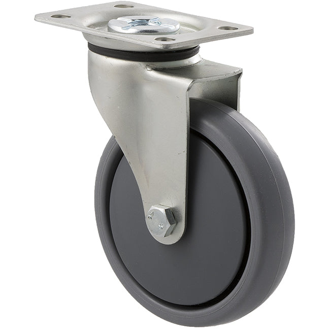 KJA100G/KZP - 50 kg Swivel Plate 100mm Grey TPE