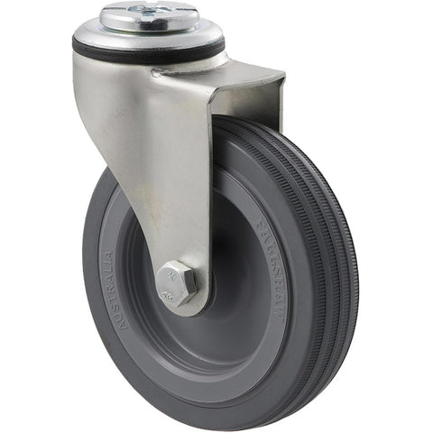 KSA100/KZH <span>50 Kg Bolt-Hole 100mm Grey Rubber</span>