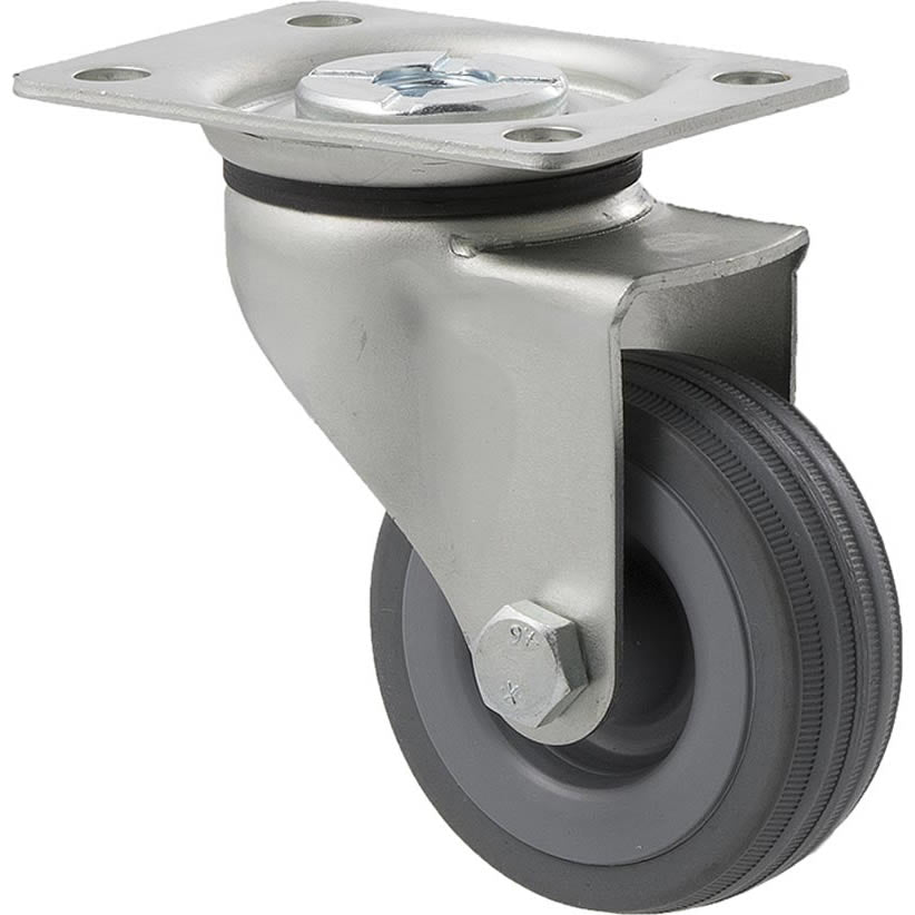 KSA65/KZP - 50 kg Swivel Plate 65mm Grey Rubber