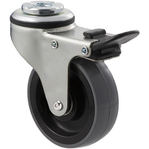 KUQ75/KZHTB <span>100 Kg Bolt-Hole Total Brake 75mm Polyurethane</span>