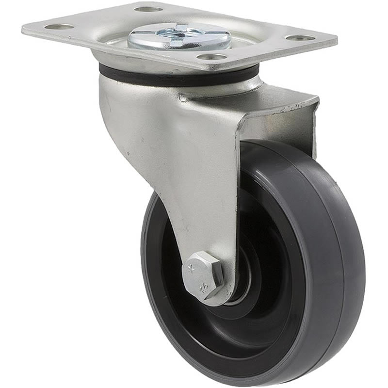 KUQ75/KZP - 100 kg Swivel Plate 75mm Polyurethane
