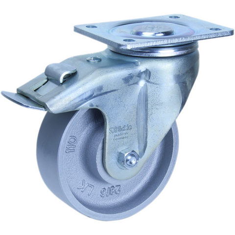 G150 - LH-G150K-F1 <span>900 Kg Swivel Plate Total Brake 150mm Cast Iron</span>