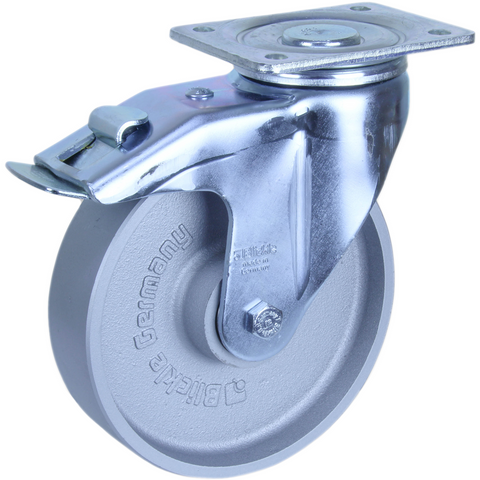 G200 - LH-G200K-F1 <span>900 Kg Swivel Plate Total Brake 200mm Cast Iron</span>