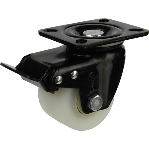 LHNNQW75SWB <span>700 Kg Swivel Plate Brake 75mm White Nylon</span>