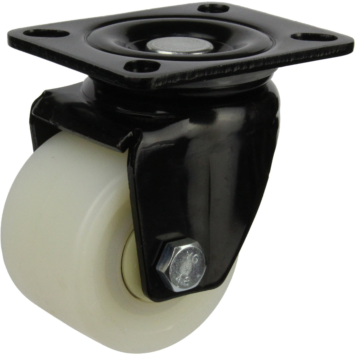 LHNNQW75S - 700 Kg Swivel Plate 75mm White Nylon