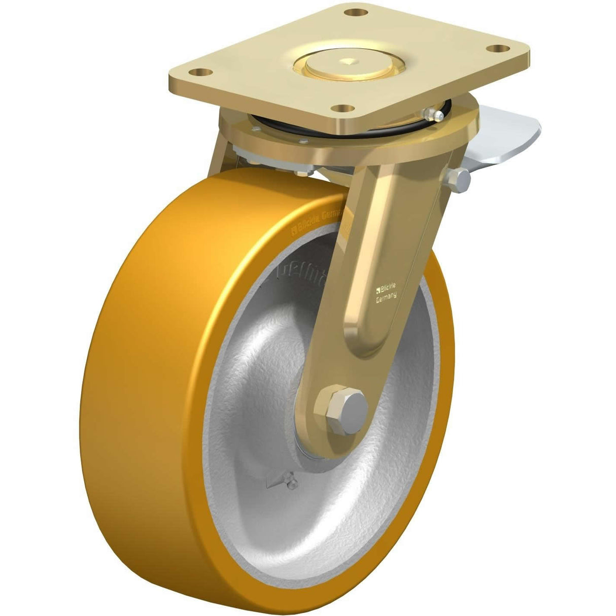 GTH252 - LS-GTH252K-ST 1800 Kg Swivel Plate 250mm Polyurethane Total Brake