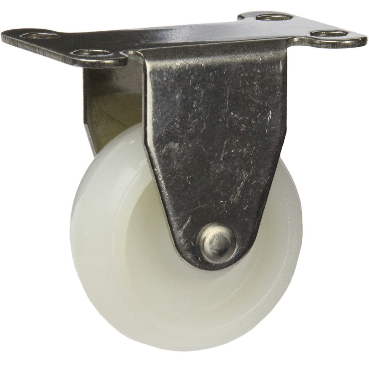 LSSWNA50F - 40 kg Fixed Plate White 50mm Stainless Steel Nylon