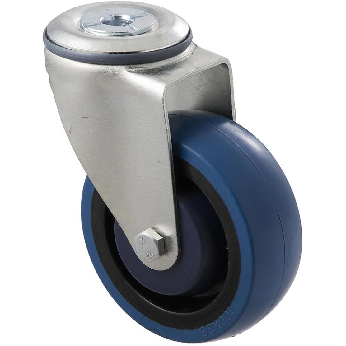 MBQ100G/MZH - 140 kg Bolt-Hole 100mm Blue Rubber
