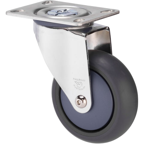 MJQ100GBN - MJQ100G/MCPBN <span>85 Kg Chrome Plated Swivel Plate 100mm Grey TPE w/ Bluestone Colourway</span>