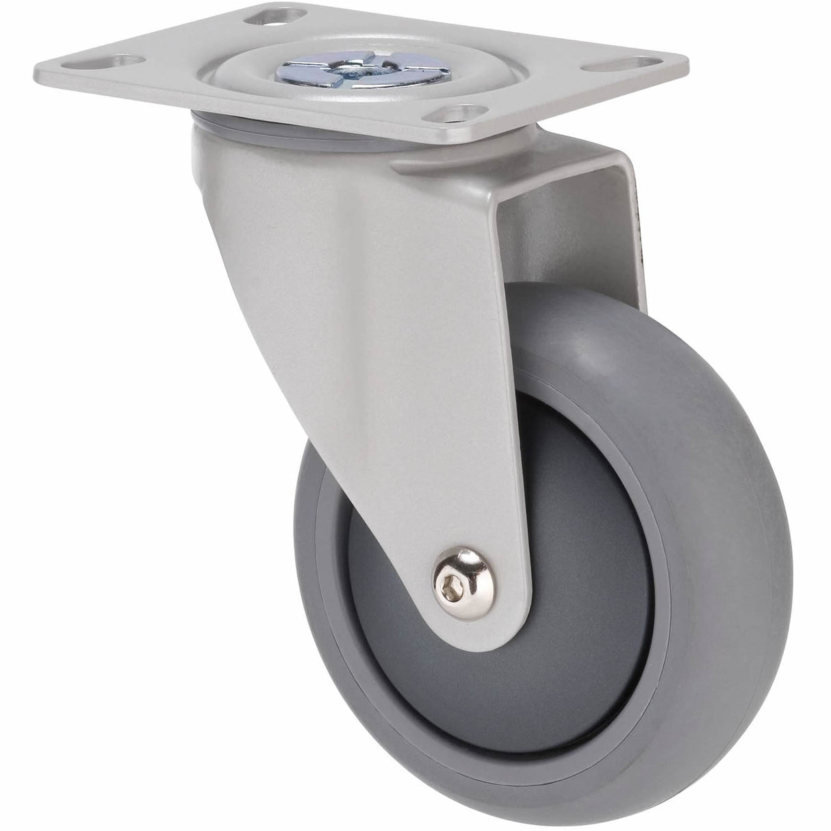 MJQ100GGH - MJQ100G/MPPGH 85 Kg Swivel Plate 100mm Grey TPE w/ Graphite Thread Guard