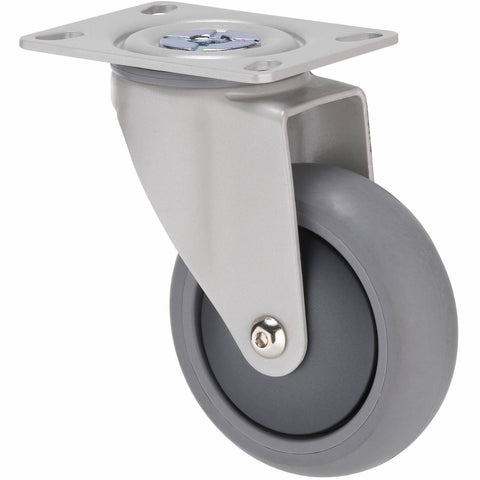 MJQ100GGH - MJQ100G/MPPGH <span>85 Kg Swivel Plate 100mm Grey TPE w/ Graphite Thread Guard</span>