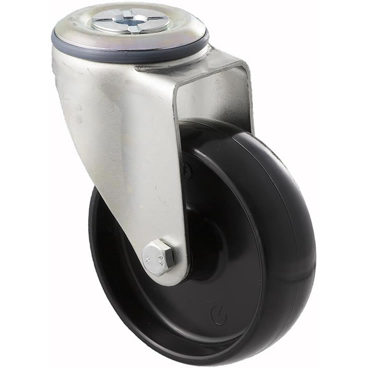 MNN100/MZH - 150 kg Bolt-Hole 100mm Black Nylon