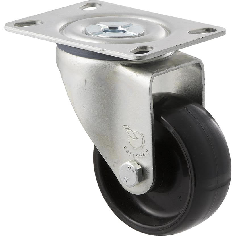 MNN75/MZP - 150 kg Swivel Plate 75mm Black Nylon