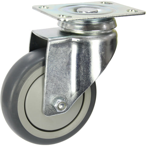 MZGRQ100S <span>100 Kg Swivel Plate 100mm Grey Rubber</span>