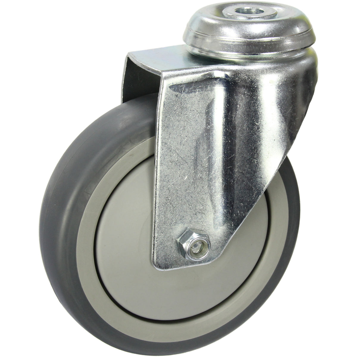 MZGRQ125BH - 120 kg Bolt-Hole 125mm Grey Rubber