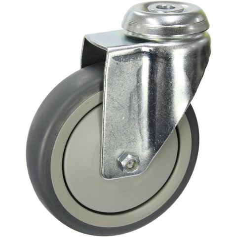 MZGRQ125BH <span>120 Kg Bolt-Hole 125mm Grey Rubber</span>
