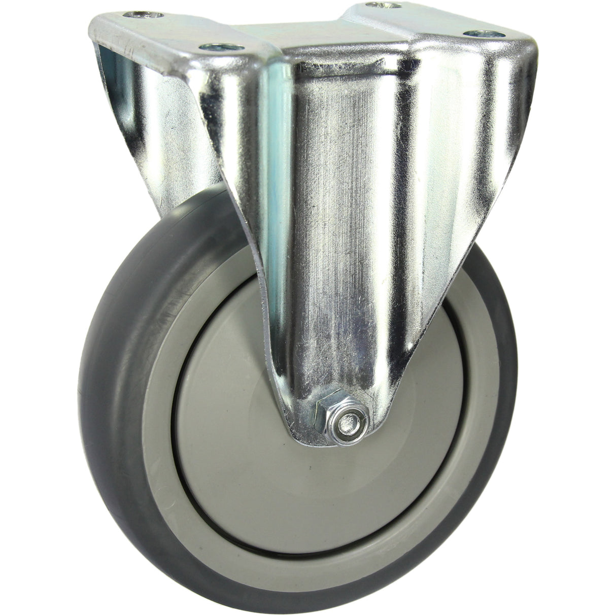 MZGRQ125F - 120 Kg Fixed Plate 125mm Grey Rubber