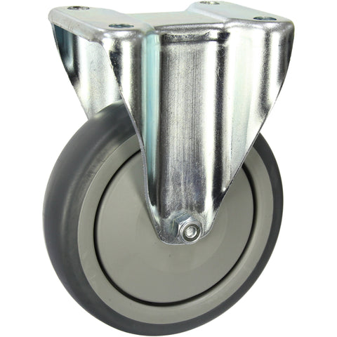 MZGRQ125F <span>120 Kg Fixed Plate 125mm Grey Rubber</span>