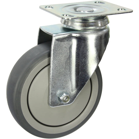 MZGRQ125S <span>120 Kg Swivel Plate 125mm Grey Rubber</span>