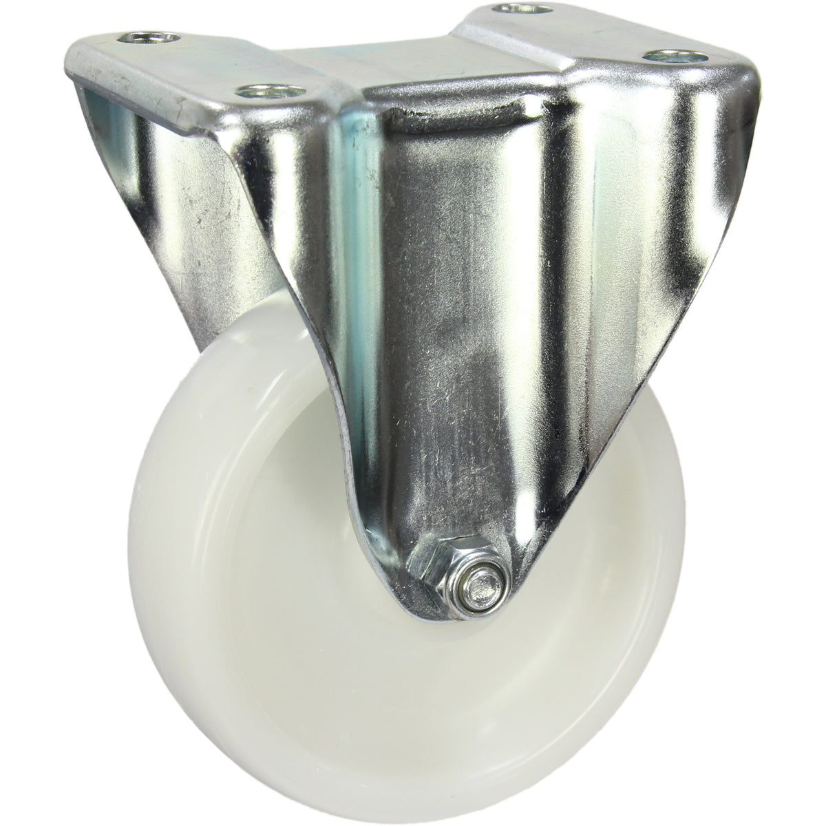 MZWNA100F - 100 kg Fixed Plate 100mm White Nylon