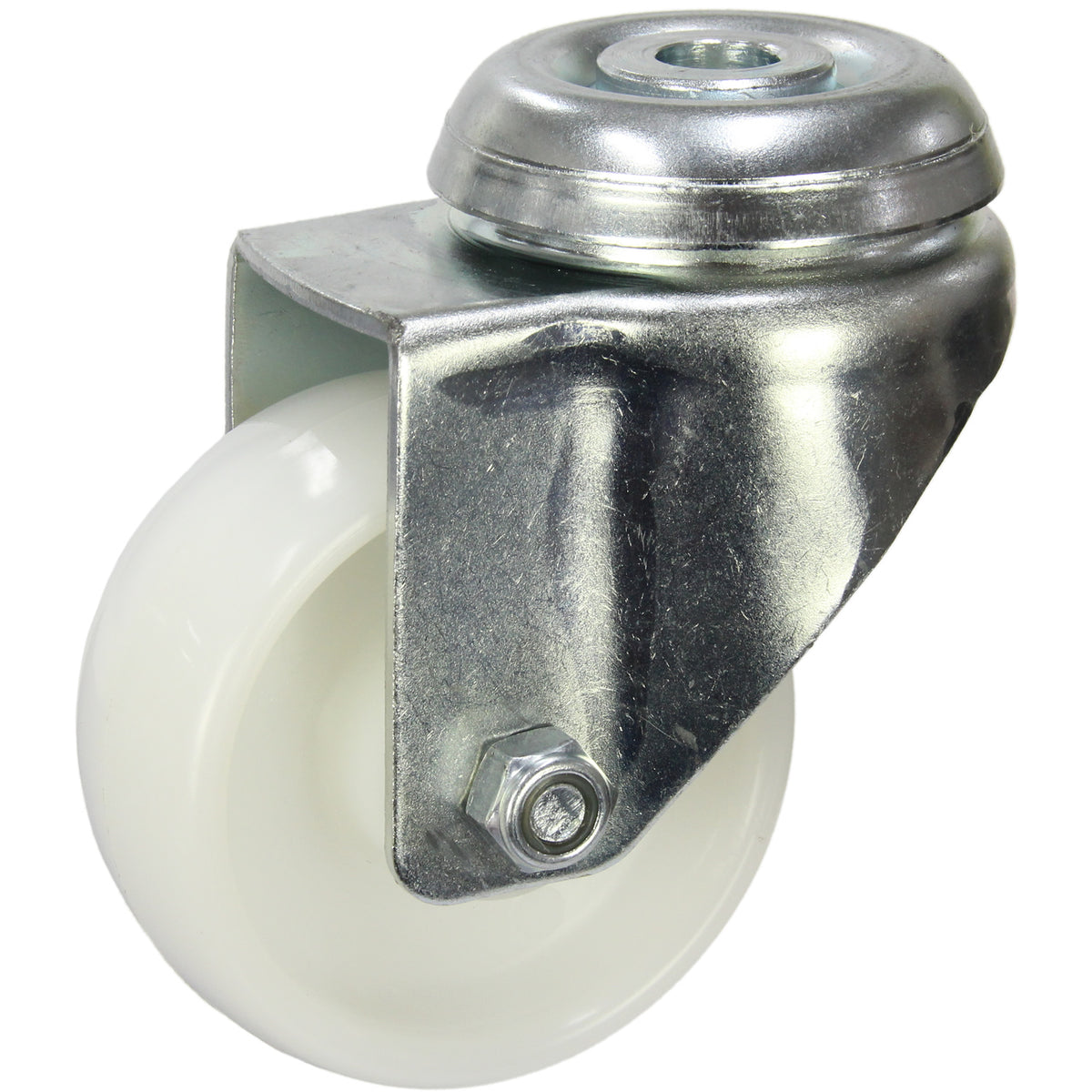 MZWNA75BH - 85 kg Bolt-Hole 75mm White Nylon