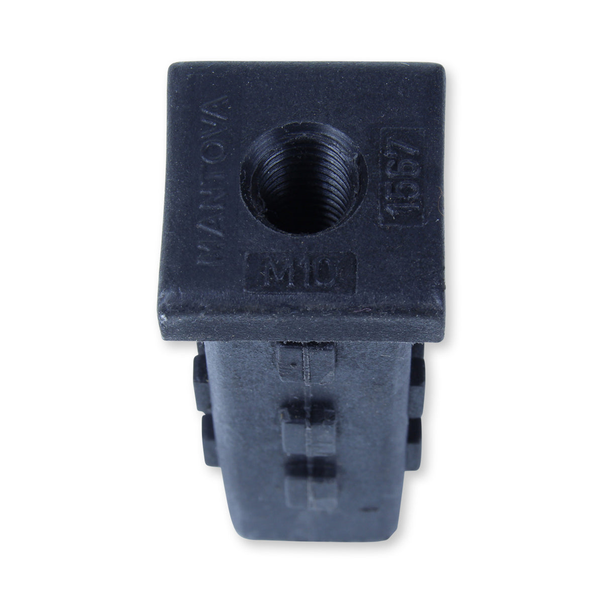 Mantova 25 x 25 x M10 25.4mm x 25.4mm Square Plastic Thread Threaded Tube Insert