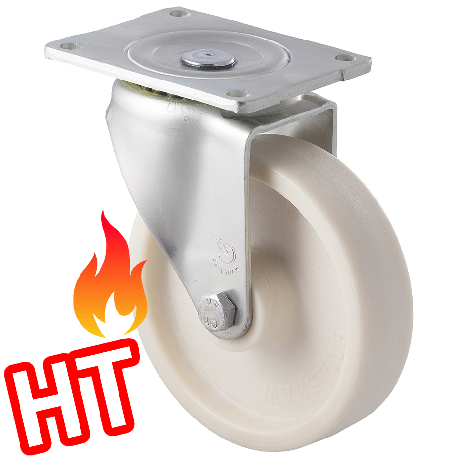 OHH150/OZPHT - 200 Kg HIGH TEMP Swivel Plate Glass Filled Nylon 150mm