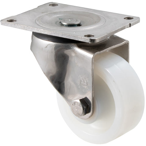 ONA100WS/OSP <span>350 Kg Stainless Steel Swivel Plate 100mm White Nylon</span>