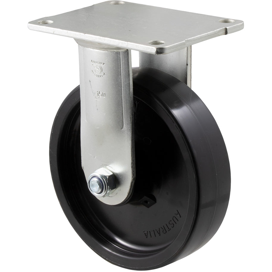 ONR150/HZF - 450 Kg Fixed Plate 150mm Black Nylon