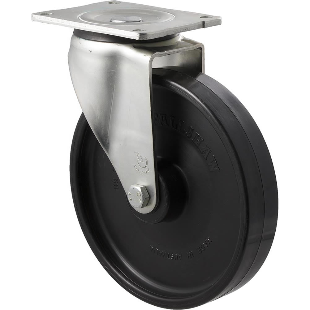 ONR200/OZP - 500 kg Swivel Plate 200mm Black Nylon