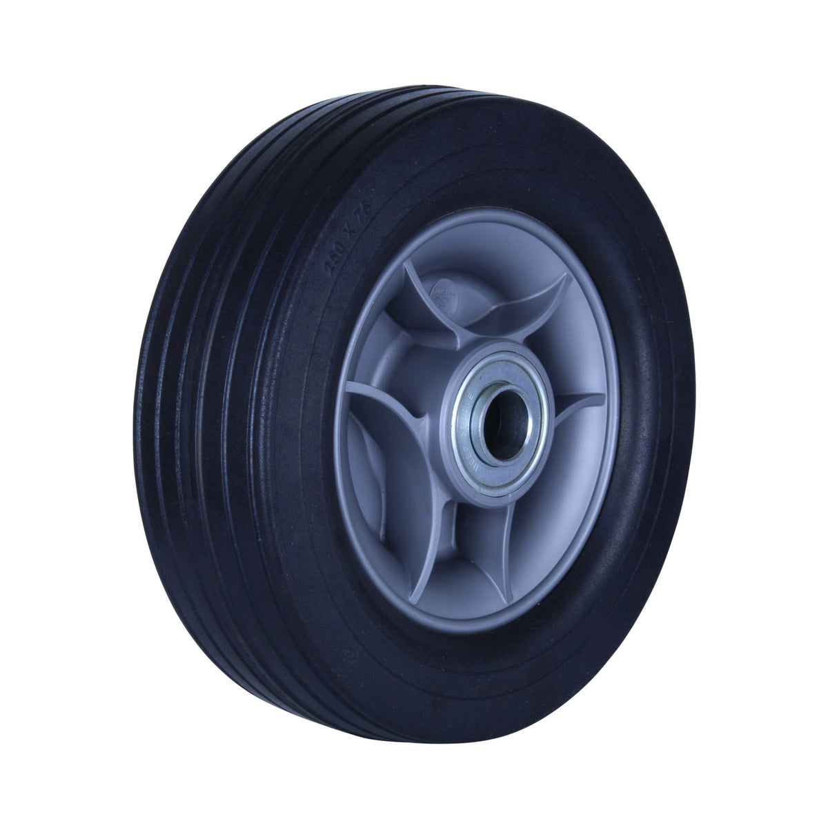 R250/75C-PRWB10 - 180 kg 250mm Black Rubber