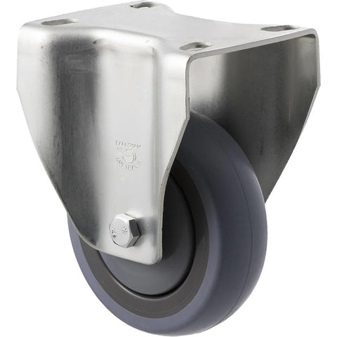 STQ100G/MZF <span>100 Kg Fixed Plate 100mm Grey Rubber</span>