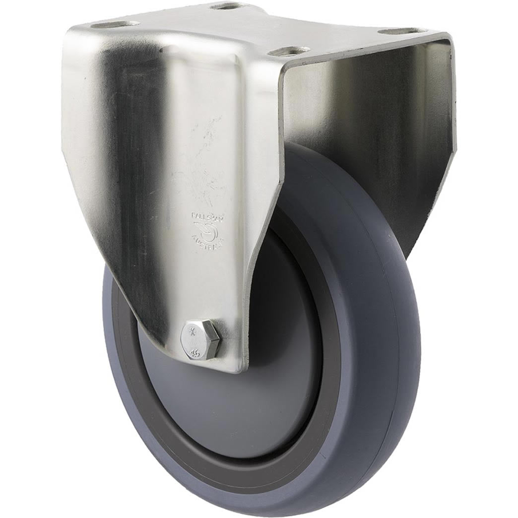 STQ125G/MZF - 100 Kg Fixed Plate 125mm Grey Rubber