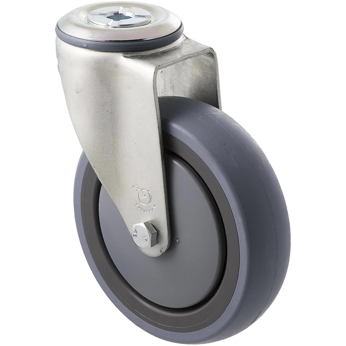 STQ125G/MZH - 100 kg Bolt-Hole 125mm Grey Rubber