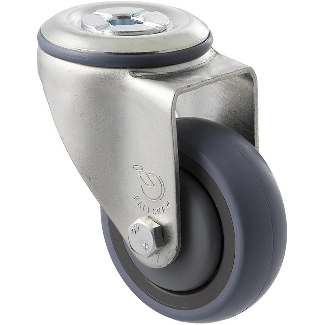 STQ75G/MZH - 100 kg Bolt-Hole 75mm Grey Rubber