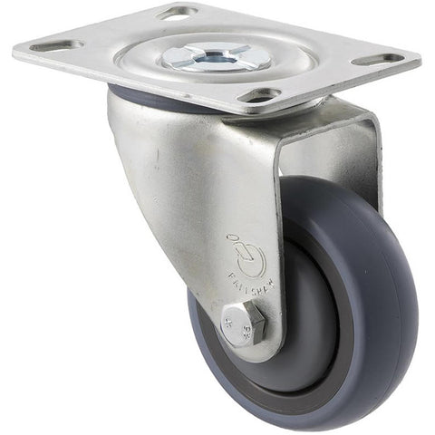 STQ75G/MZP <span>100 Kg Swivel Plate 75mm Grey Rubber</span>