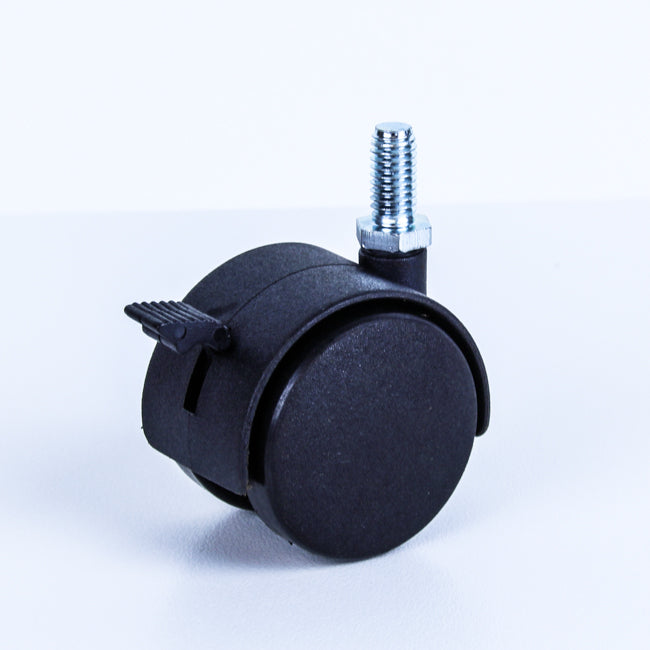TW50-3/8BR - 40 kg Swivel 3/8" BSW Wheel Brake 50mm Nylon