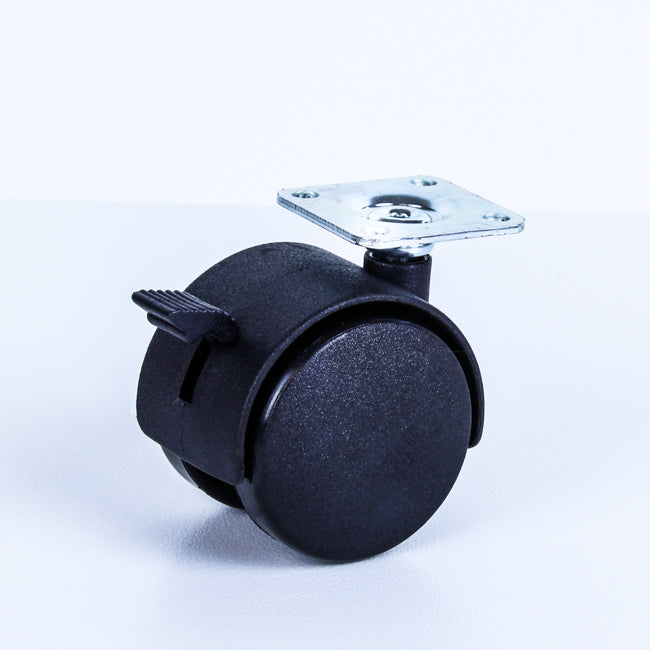 TW50-PBR - 40 Kg Swivel Plate Wheel Brake 50mm Nylon