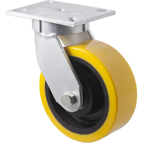 VUQ200/VZP <span>2000 Kg Swivel Plate 200mm Polyurethane</span>