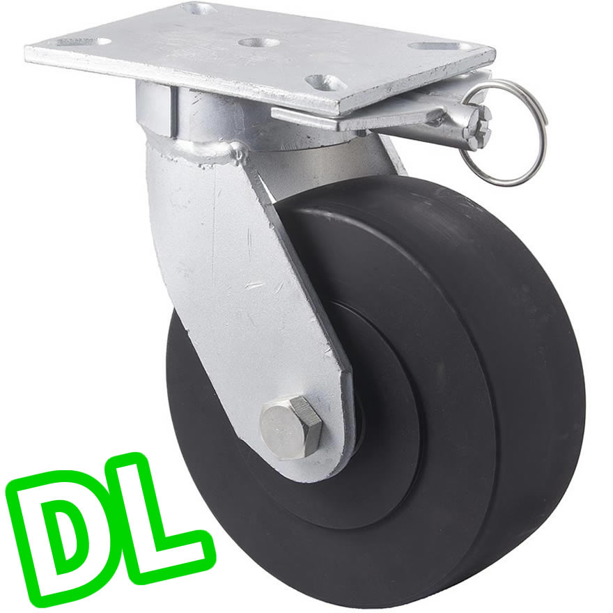 VXQ200/VZPDL - 2450 Kg Swivel Plate Direction Lock Only 200mm High Impact Polymer