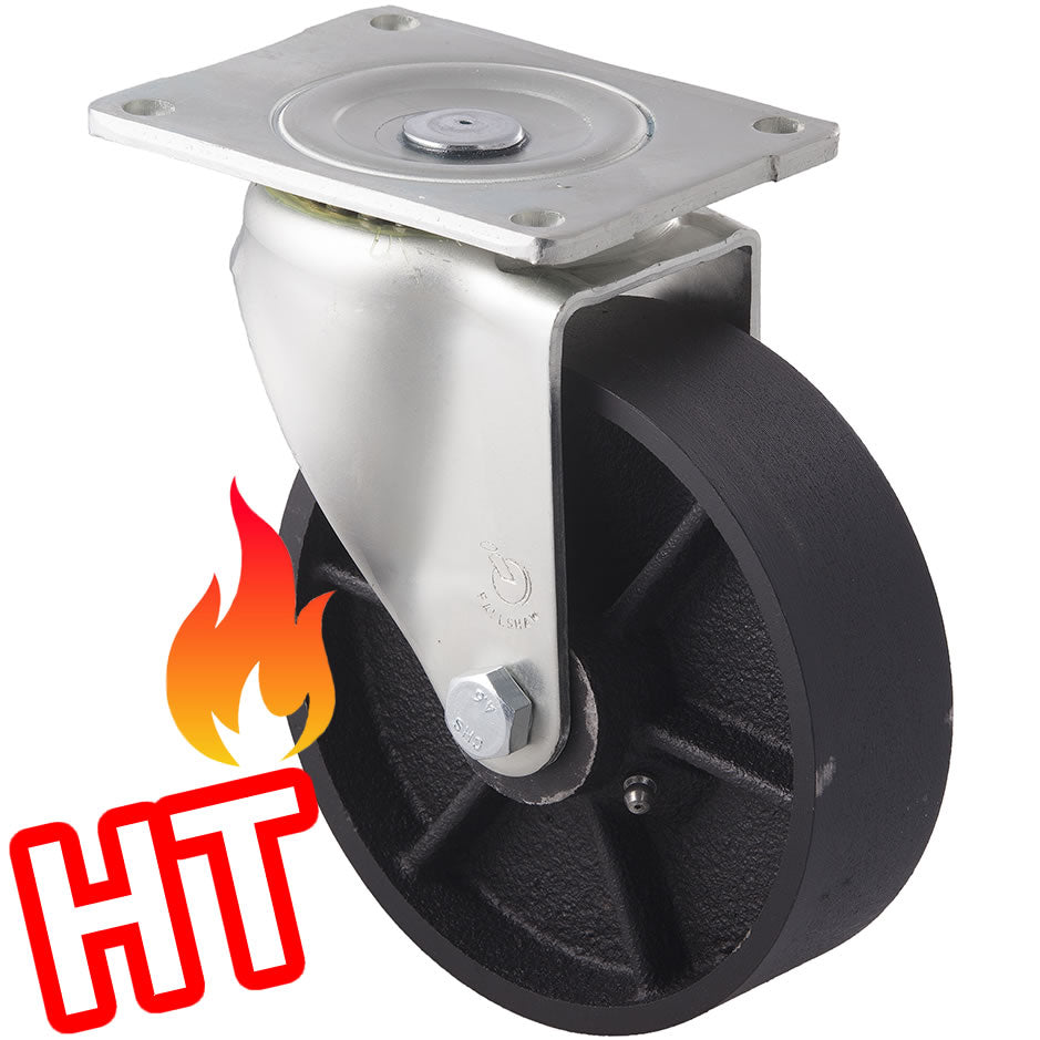 WCI150/OZPHT - 250 Kg HIGH TEMP Swivel Plate 150mm Cast Iron