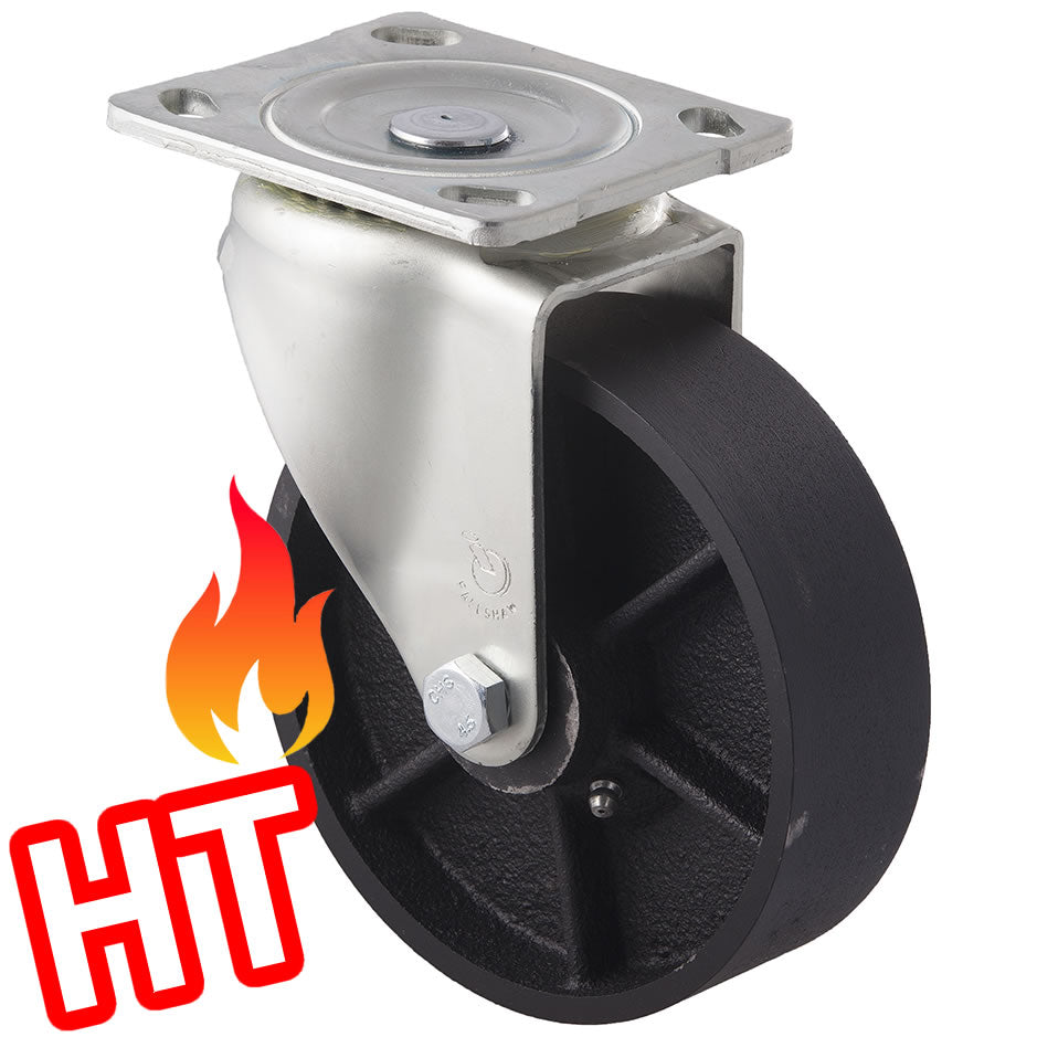 WCI150/OZPHT - 250 Kg HIGH TEMP Swivel Plate 150mm Cast Iron