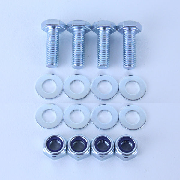 M10X30 Set Screw + Flat Washer + Nyloc Nut Pack of 4 each to suit Plat