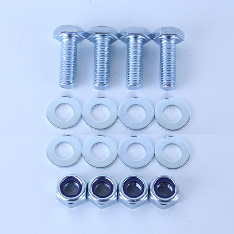 M10X30 Set Screw + Flat Washer + Nyloc Nut Pack of 4 each to suit Plate Mount Castors