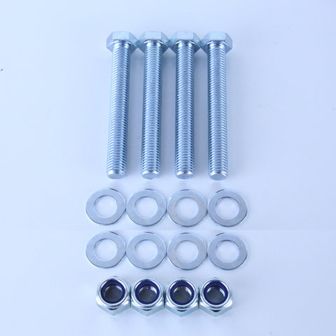 M12X90 Set Screw + Flat Washer + Nyloc Nut Pack of 4 each to suit Plate Mount Castors