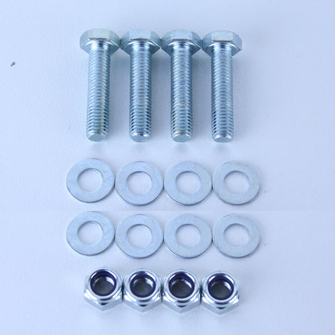 M8X35 Set Screw + Flat Washer + Nyloc Nut Pack of 4 each to suit Plate Mount Castors