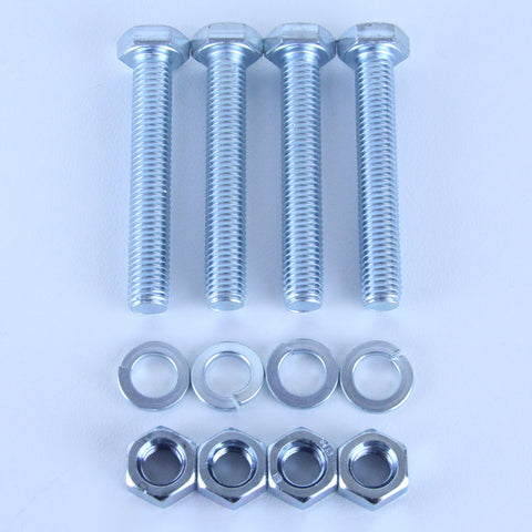 M10X65 Set Screw + Spring Washer + Plain Nut Pack of 4 each to suit Plate Mount Castors