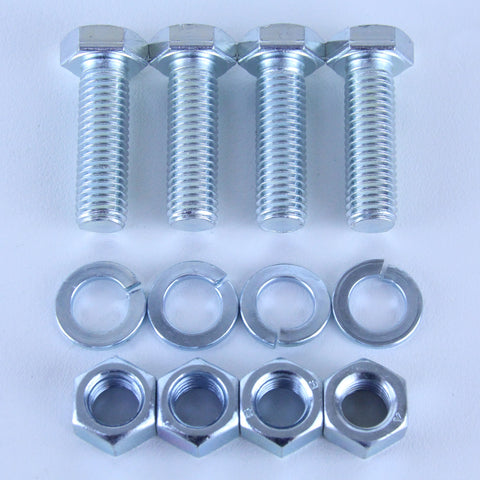 M12X40 Set Screw + Spring Washer + Plain Nut Pack of 4 each to suit Plate Mount Castors