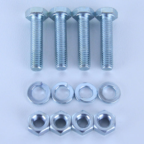 M8X35 Set Screw + Spring Washer + Plain Nut Pack of 4 each to suit Plate Mount Castors