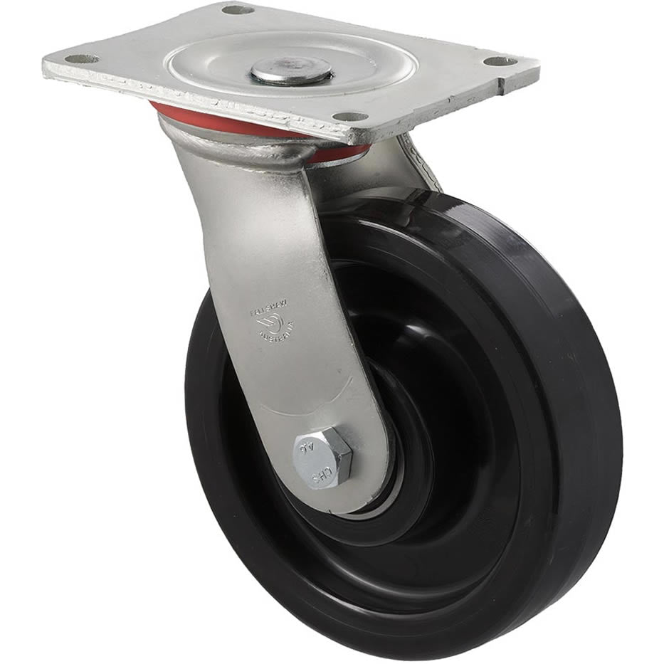 WNQ150/HZP - H SERIES 600 kg Swivel Plate 150mm Black Nylon